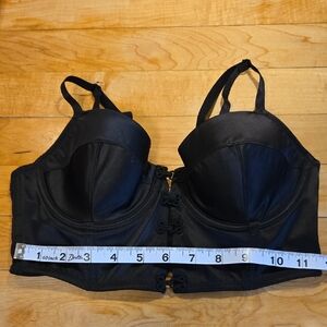 Forever 21 Black Satin Bustier Bra